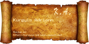 Kurgyis Adrienn névjegykártya